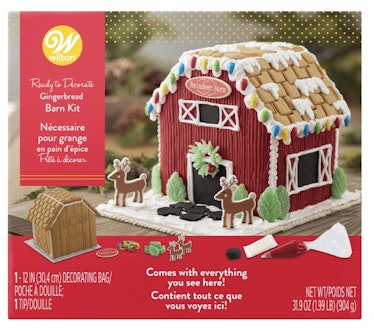 Wilton Ready to Decorate Santa's Farm Gingerbread Barn Decorating Kit