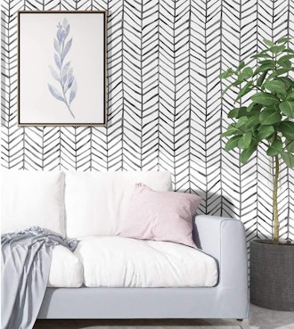 HaokHome Modern Stripe Peel and Stick Wallpaper