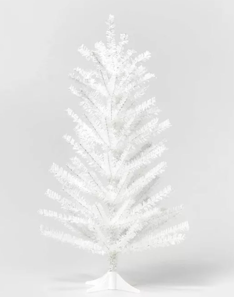 2ft Unlit Tinsel Christmas Tree White - Wondershop™