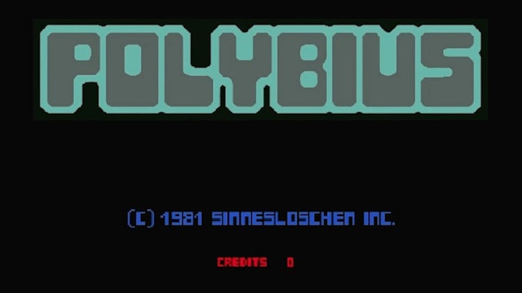 A mocked up screenshot of 'Polybius.'