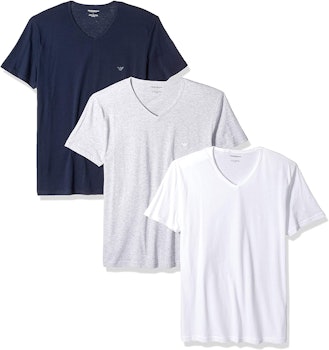 Emporio Armani Men's Regular Fit V-Neck Undershirt (3-Pack)