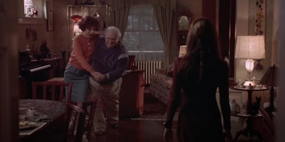 A scene of two people dancing in the "Home For The Holidays" movie