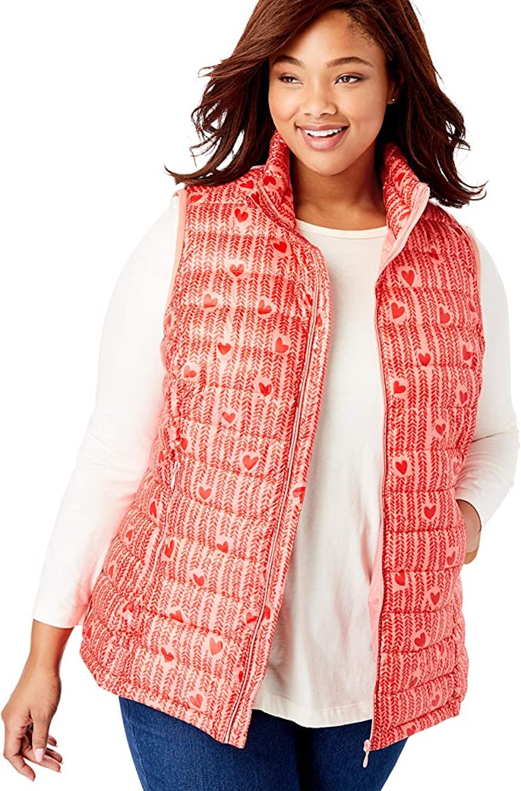Woman Within Plus Size Puffer Vest