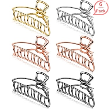 Willbond Store Large Metal  Nonslip Claw Clips (6-Pack)