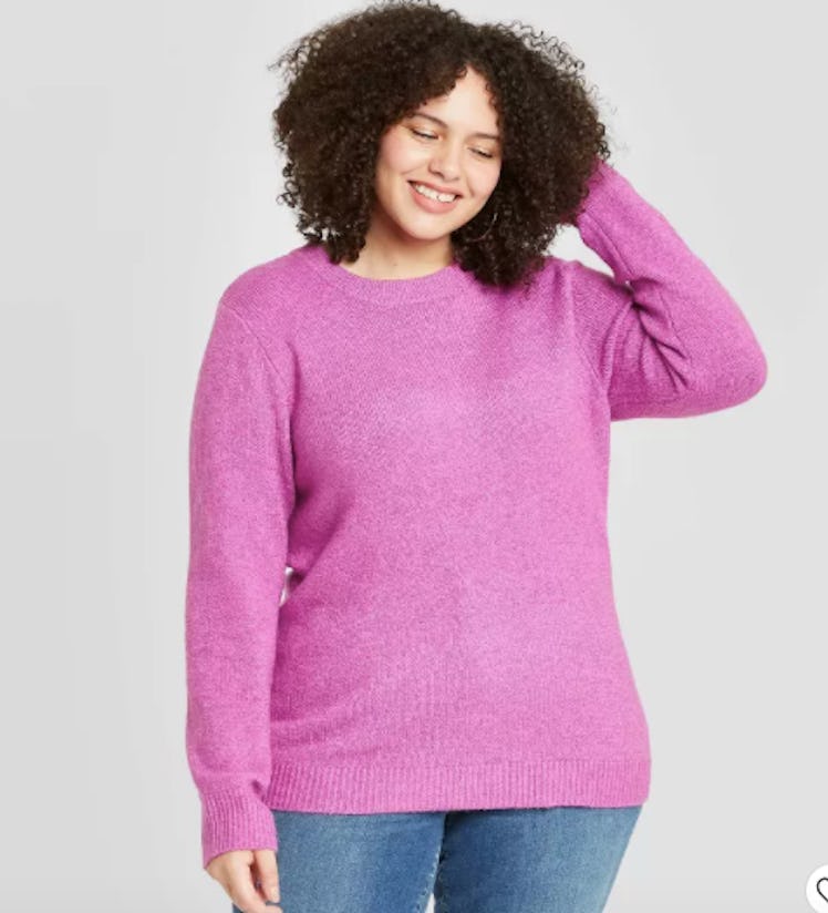 Ava & Viv Women's Plus Size Crewneck Pullover Sweater