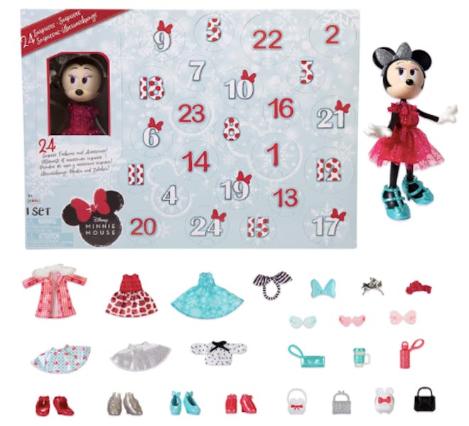 Disney Minnie Mouse Collectible Fashion Doll Holiday Advent Calendar