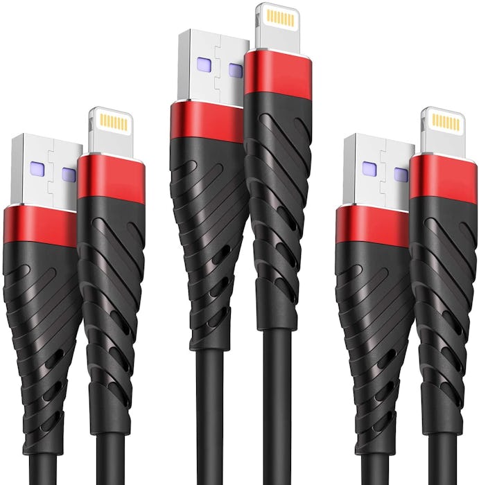 OIITH 10-Foot iPhone Charger Cables (3 Pack)