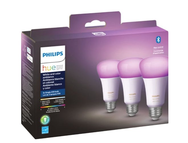 Philips - Hue White & Color Ambiance A19 Bluetooth LED Smart Bulbs