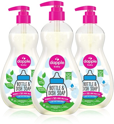DAPPLE Baby Bottle and Dish Soap, 17.75 Ounces (3-Pack)