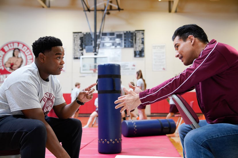 Dexter Darden as Devante & Mario Lopez as A.C. Slater in the 'Saved by the Bell' reboot via NBC's pr...