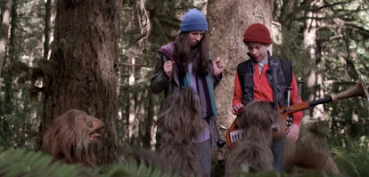 A boy and a girl in a forest in "Jim Henson's Turkey Hollow" movie