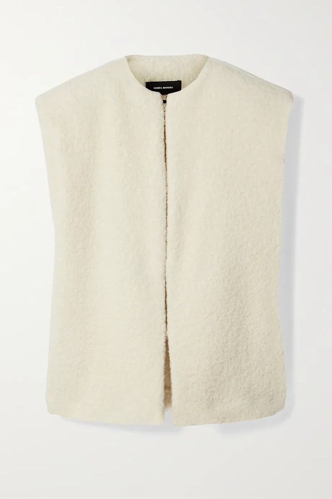 Gwendia alpaca-blend bouclé vest