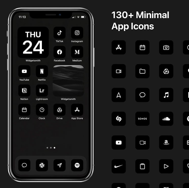 Black Minimalist Icon Pack — MinimalVisuals