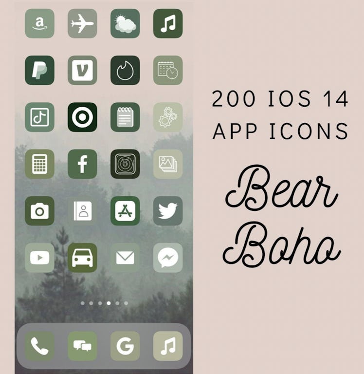 Forrest Green Nature App Icons — BearBoho