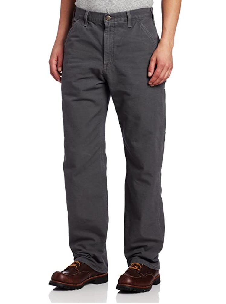 Carhartt Men’s Washed Duck Dungaree Flannel-Lined Work Pants