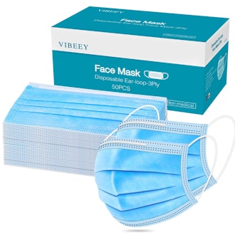 Vibeey Disposable Face Masks (50-Pack)