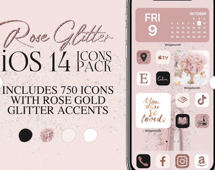 Rose Gold Glitter Icon Pack — AestheticTouchDesign