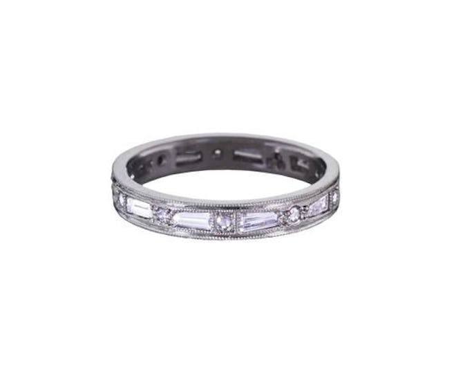 Tapered Diamond Baguette Band