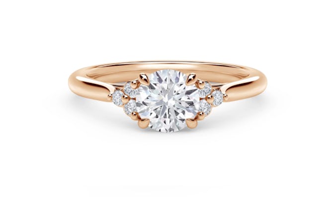 Forevermark Accents™ Engagement Ring with Triple Sides
