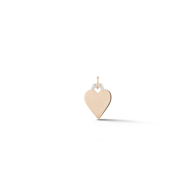 Dora 18K Rose Gold Diamond Mini Heart Charm