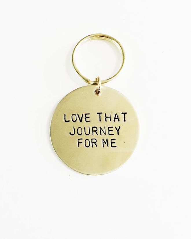 Love That Journey For Me Handstamped Keychain