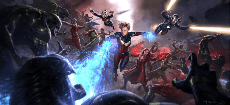 'Avengers: Endgame' concept art by Andy Park.
