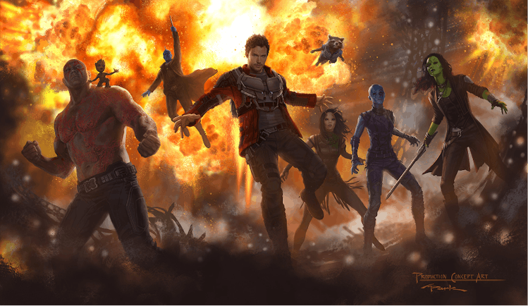 'Guardians of the Galaxy' concept art by Andy Park.