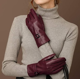 Dsane Faux-Leather Gloves