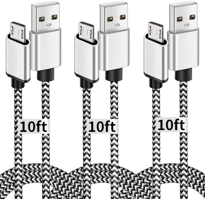10ft 3-Pack Extra Long Charging Cord 