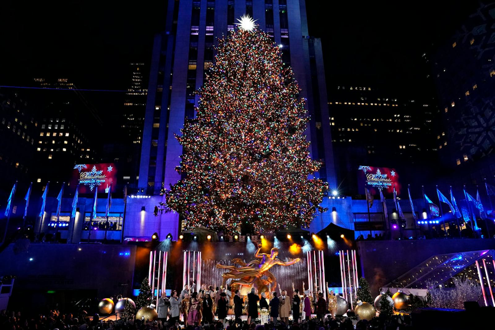 Rockefeller Center Tree Lighting Singers 2025