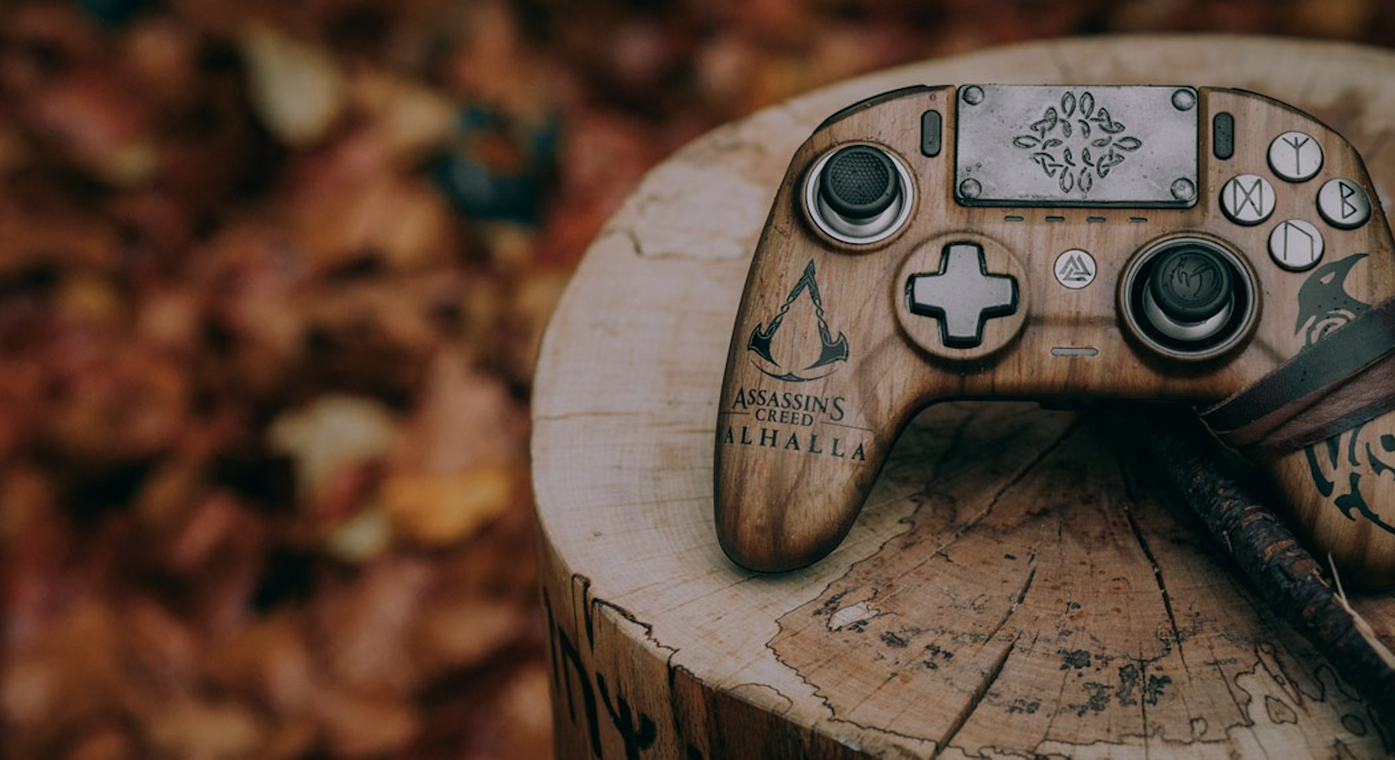 A Nacon Revolution Pro Controller 3 designed for Assassin's Creed Valhalla