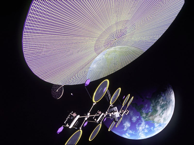 Artist impression of a solar disk in space.