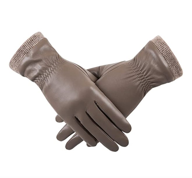 REDESS Wool-Lined Leather Driving Gloves