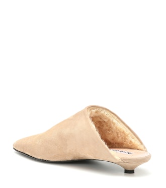 Brion Shearling-Lined Suede Slippers