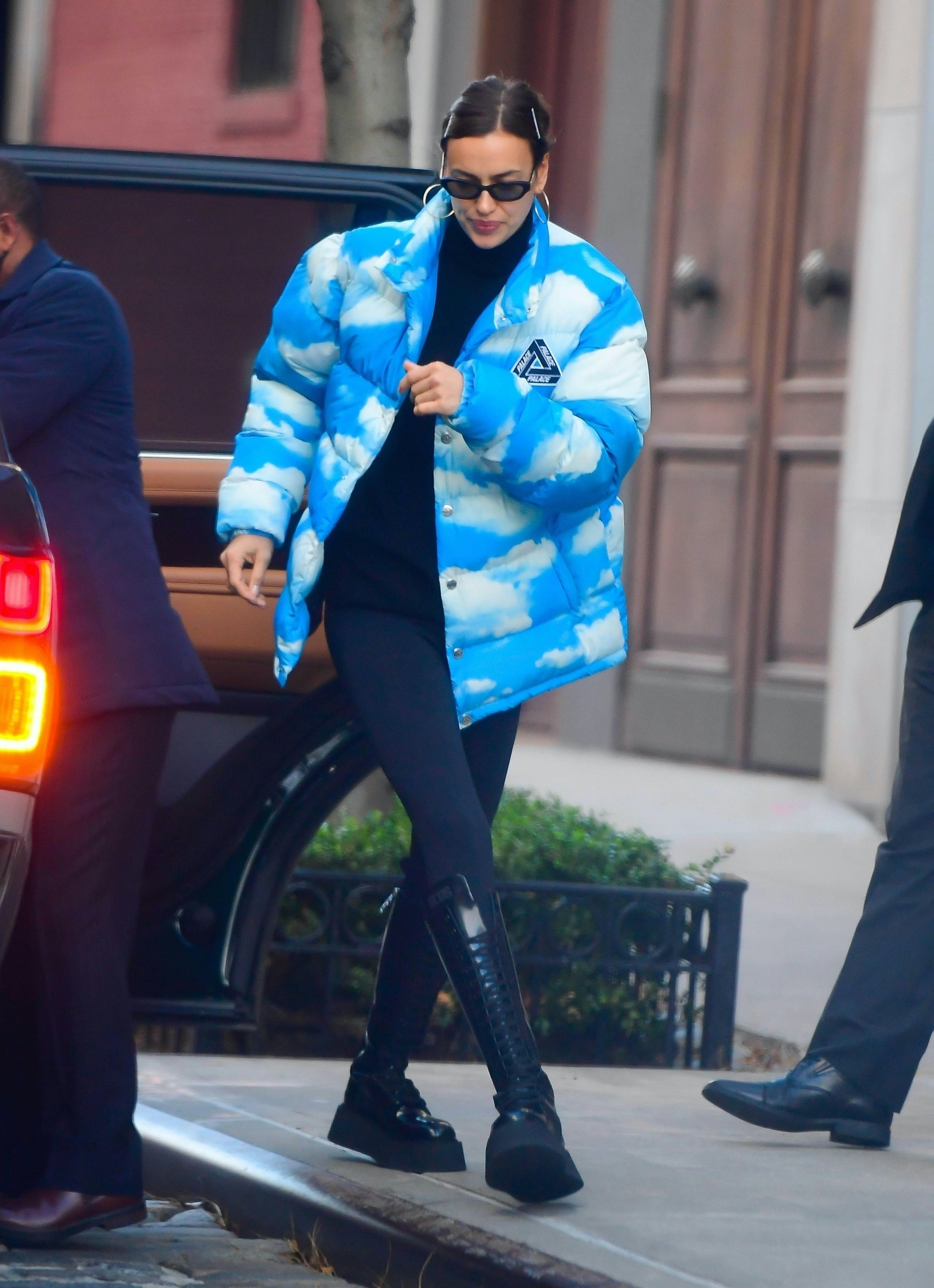 Irina Shayk's Puffer Jacket Makes Winter Dressing So Fun