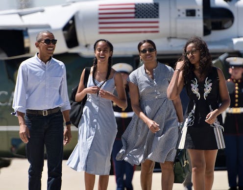 Barack, Sasha, Malia, and Michelle Obama