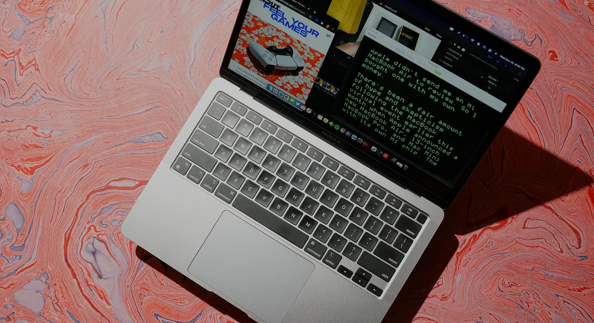 A MacBook Air with the new M1 processor