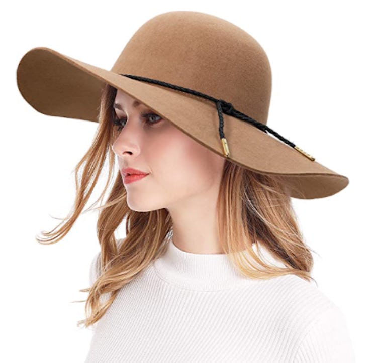 Bienvenu Wide-Brim Wool Floppy Hat