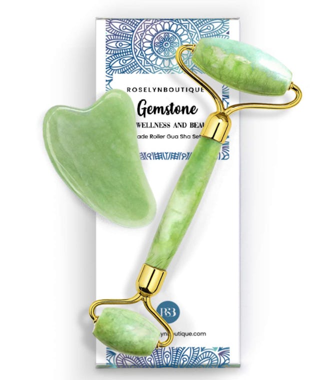 RoselynBoutique Jade Roller and Gua Sha Set