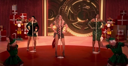 Mariah Carey, Ariana Grande, and Jennifer Hudson perform "Oh Santa!" on 'Mariah Carey's Magical Chri...
