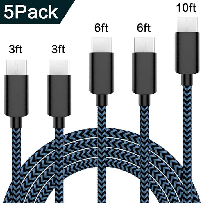 AIOXQNL Nylon Braided Charging Cables (5-Pack)