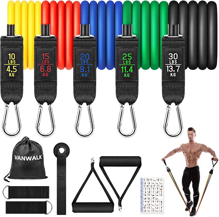 VANWALK 11-Piece Resistance Bands Set