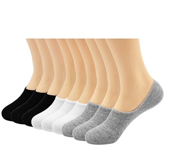 Ordenado Thin No-Show Nonslip Socks (9-Pack)