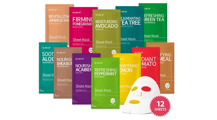 Glam Up Facial Sheet Masks (12-Pack)