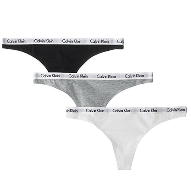 Calvin Klein Women's Carousel Logo Cotton-Thong Panty (3-Pack)
