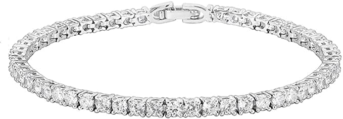 PAVOI 14K Gold Plated Cubic Zirconia Classic Tennis Bracelet 