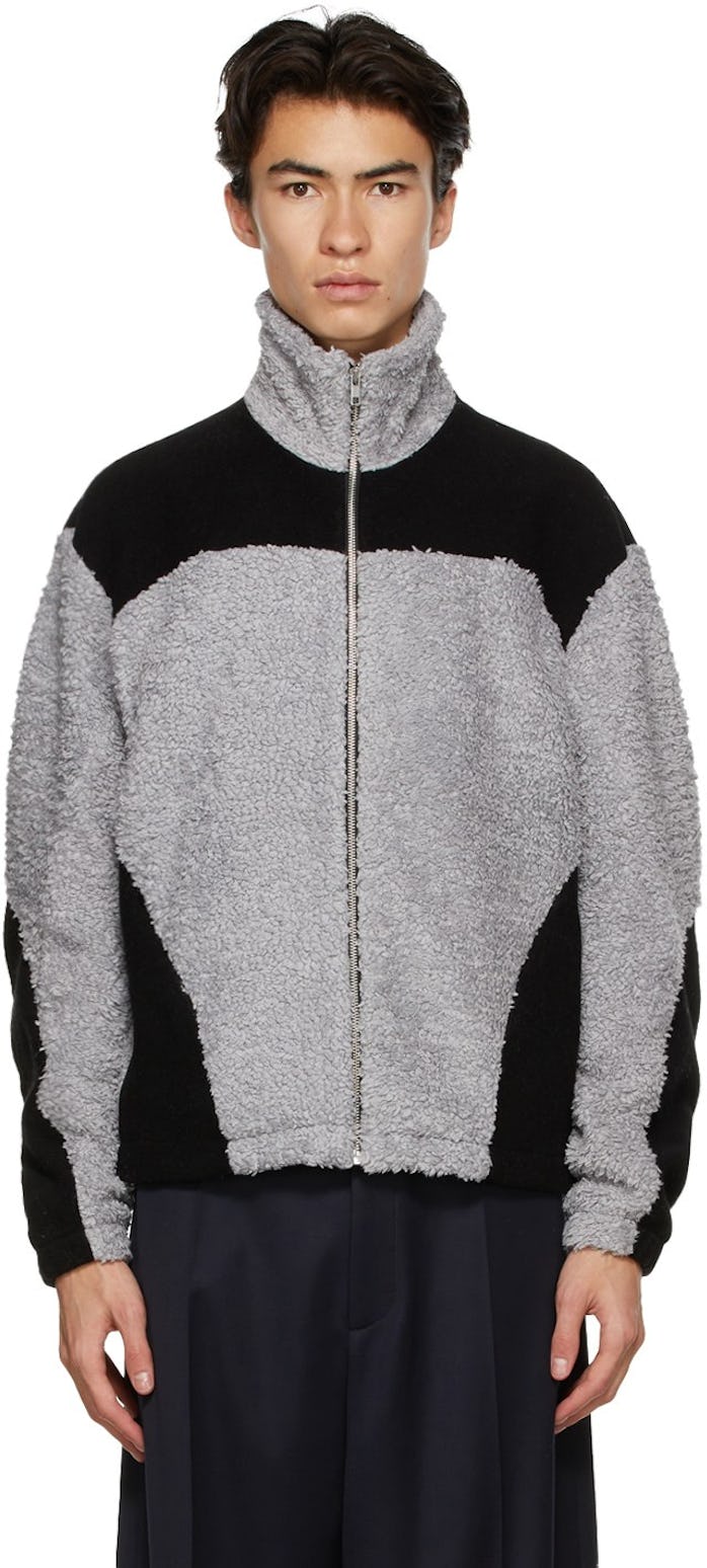 GMBH Grey & Black Fleece Two-Tone Jacket