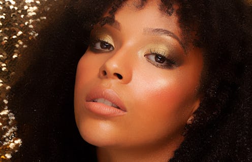 Aether Beauty Mini Crystal Eyeshadow Palette look on model.