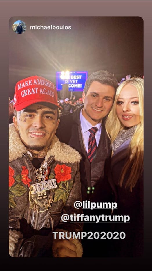 Tiffany Trump shared a photo with her boyfriend and rapper Lil' Pump.