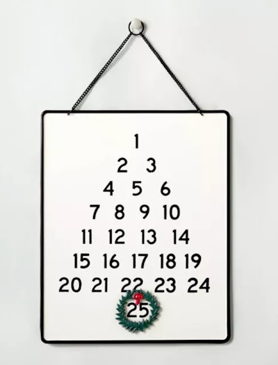 Holiday Advent Calendar With Wreath